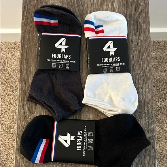 Performance Ankle Socks - Black, White, and Grey - Picture 1 of 8